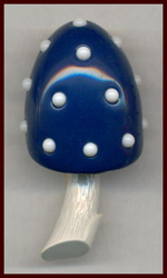 Trifari Blue & White Mushroom Pin