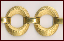 Trifari Bold Textured Gold Tone Links Bracelet 